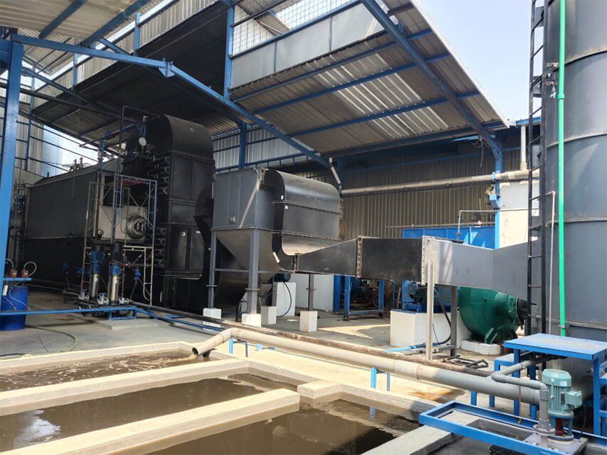 飲料廠生物質(zhì)鏈條爐排鍋爐輔機圖